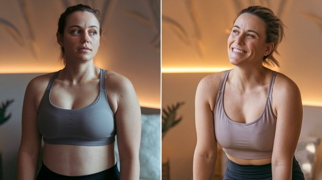 a photo side by side transformation